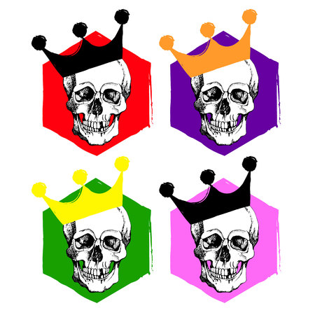 Hand drawn Skullのイラスト素材