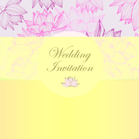 Greeting Card with Blooming Flowersのイラスト素材