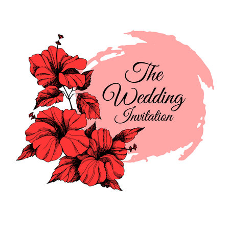 Hand drawn flowersのイラスト素材