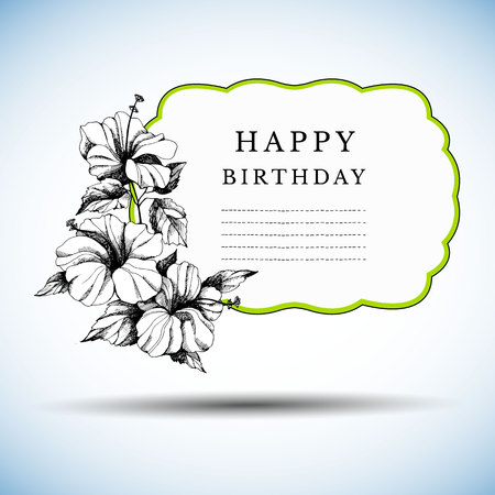 Unusual beautiful flowers graphics.のイラスト素材