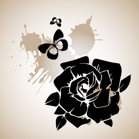 floral, flower, rose, spring, summer, background, botanical, garden, art, natureのイラスト素材