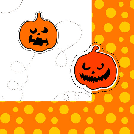 halloween, pumpkin, vector, autumn, holiday, orange, symbol, vegetable, illustrationのイラスト素材