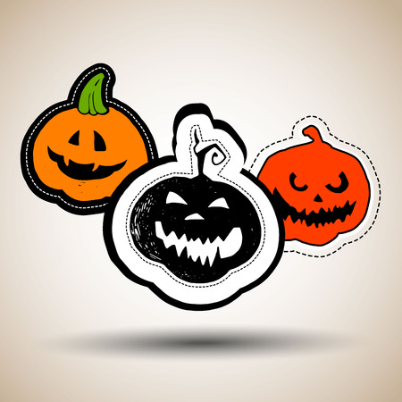 halloween, pumpkin, vector, autumn, holiday, orange, symbol, vegetable, illustrationのイラスト素材