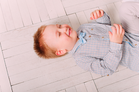 Laughing Baby Boy having funの写真素材