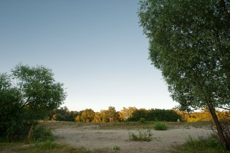 Beautiful landscape in Belarus during early summer evening.の写真素材