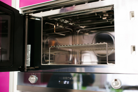 The inside of a stove new ovenの写真素材