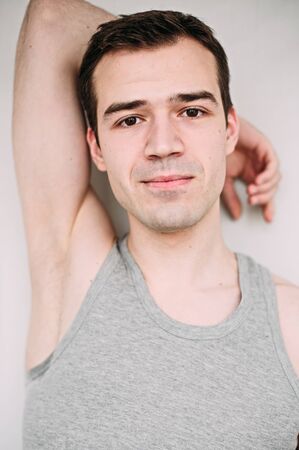 Close up portrait of a handsome young man