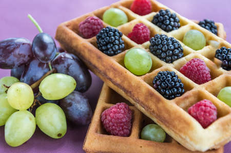 Belgian waffels bakeryの写真素材