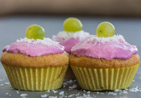 Tasty homemade cupcakesの写真素材