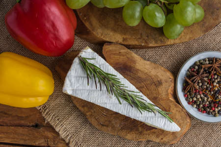Cheese brie with grape
