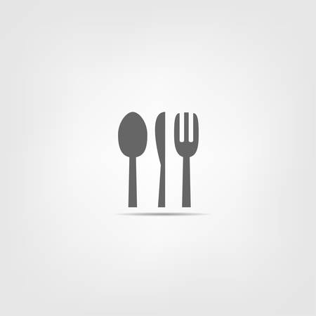 Spoon knife and fork icon.Restaraunt concept vector illustrationのイラスト素材