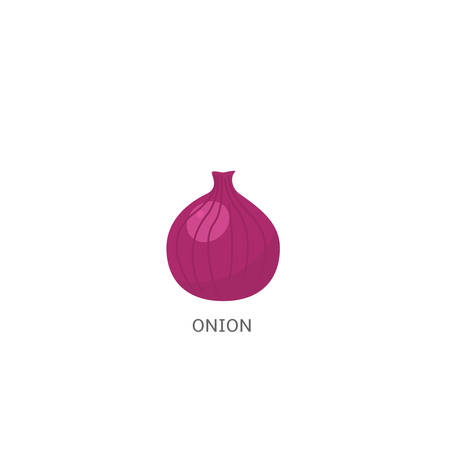 Onion. Red onion isolated over white background Vector illustrationのイラスト素材