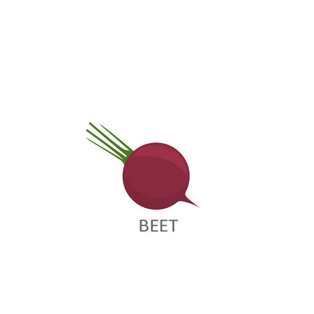 Beet. Ripe beetroot isolated over white background Vector illustrationのイラスト素材