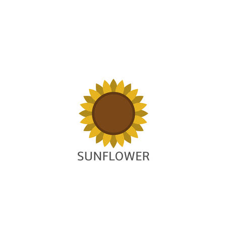 Sunflower. Sunflower icon isolated over white background Vector illustrationのイラスト素材