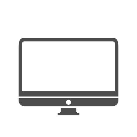 Computer display monitor icon isolated. Vector illustrationのイラスト素材