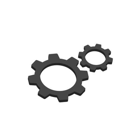 Gears icon. Technology symbol, communication concept Vectorのイラスト素材