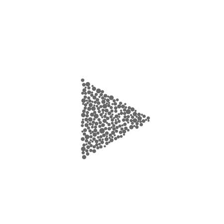 Play button. Abstract dots triangle, Vector illustrationのイラスト素材