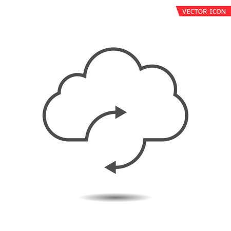 Cloud sync refresh icon. Data synchronization technologiesのイラスト素材