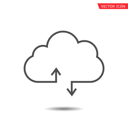 Cloud icon. Network technology, download and upload symbol Vector illustrationのイラスト素材