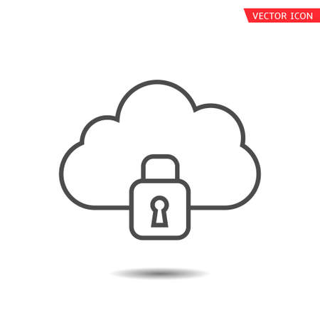 Lock cloud icon. Security concept, Vector illustrationのイラスト素材
