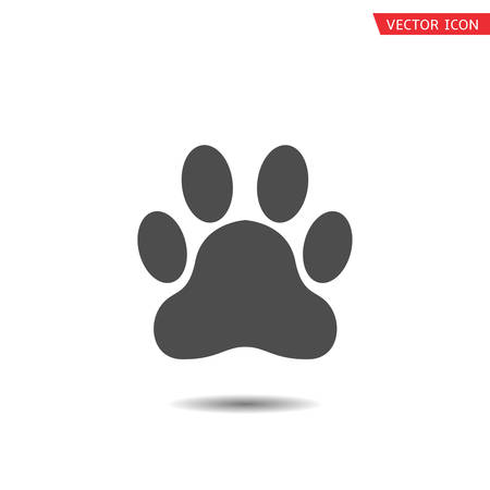Paw print icon isolated. Animal Tracks, Vectorのイラスト素材