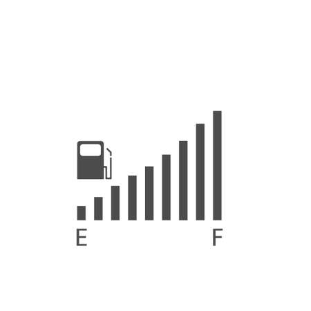 Fuel tank indicator. Full fuel meter, Vectorのイラスト素材