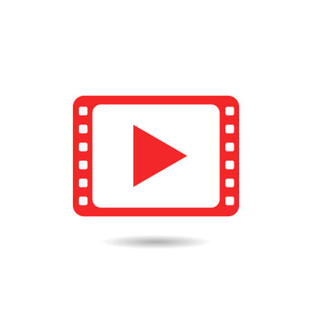Play movie icon. Film strip icon, Vector illustrationのイラスト素材
