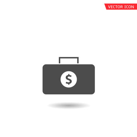 Bag with dollar sign. Briefcase full of money, Vector illustrationのイラスト素材