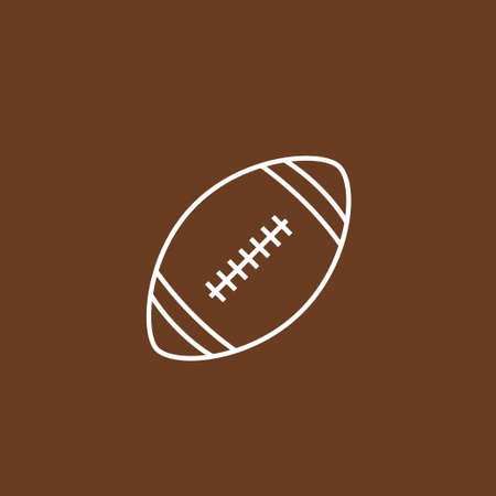 American football vector icon, sports ball symbol on brown background. Flat vector illustration for web site or mobile appのイラスト素材