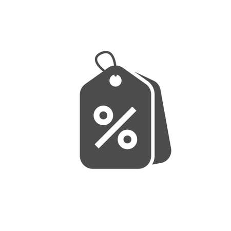 Shopping tag coupon with percents icon Black friday discount bannerのイラスト素材
