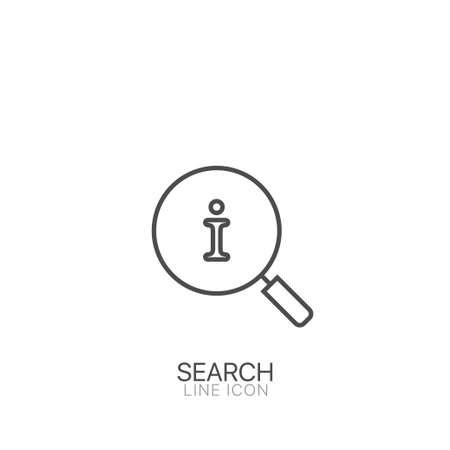 Magnifying glass and information icon Information help icon, info bubble deskのイラスト素材