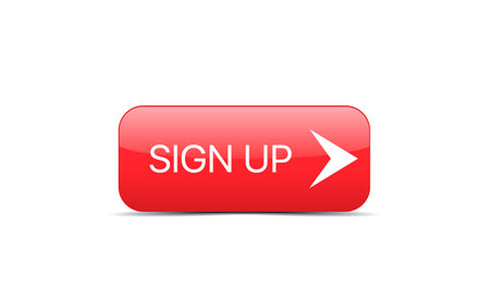 Sign up white button vector illustration for webのイラスト素材