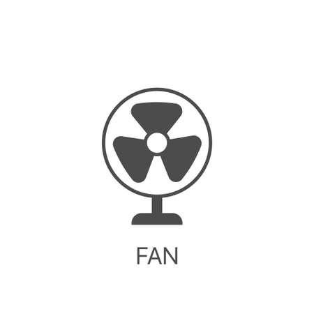 Fan engine line icon. Jet turbine sign. Ventilator symbolのイラスト素材