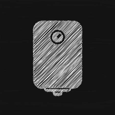 Water heater white sketch vector icon for your web mobile app logo designのイラスト素材