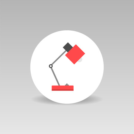 Round Red lamp vector icon interior designのイラスト素材