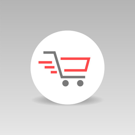 Shopping sign vector icon. Basket business conceptのイラスト素材