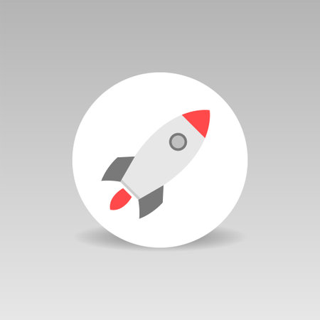 Startup concept vector icon. Rocket spacecraft, ship and spaceshipのイラスト素材