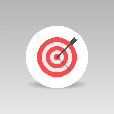 Target vector icon. Icon for ui and ux, website or mobile applicationのイラスト素材