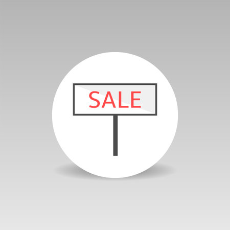 Sale plate vector icon Online Shopping conceptのイラスト素材