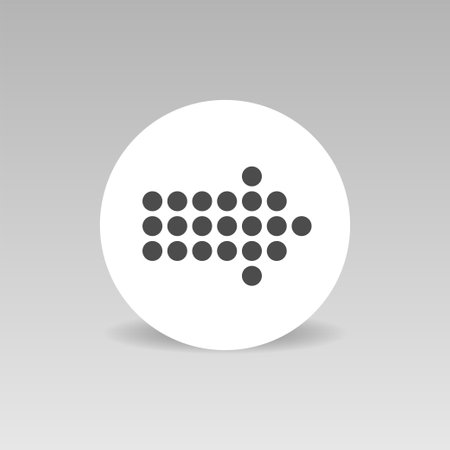 Dot arrow vector icon click element. Round signのイラスト素材