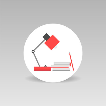 Knowledge concept vector icon.Round sign Flat designのイラスト素材