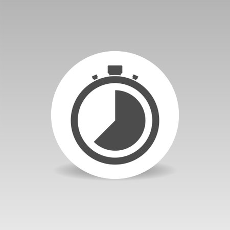 Stopwatch round vector icon chronometer clock signのイラスト素材