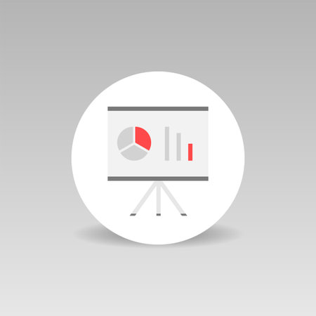 Unsatisfactory annual report vector round icon audit conceptのイラスト素材
