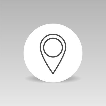 Map pin vector icon Location mark thin line signのイラスト素材