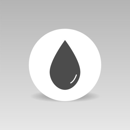 Oil drop on round background vector iconのイラスト素材