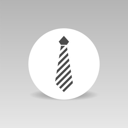 striped Tie round vector icon Business conceptのイラスト素材