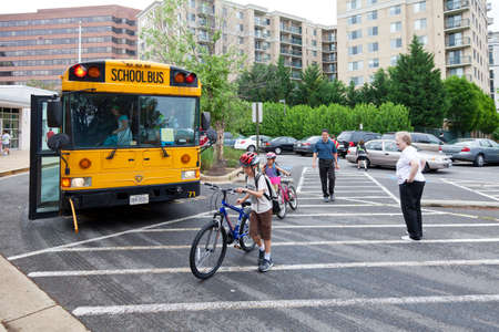 May 9, 2012 - Arlington, Virginia, USA - National Bike to School Day, Key School Escuela Key...