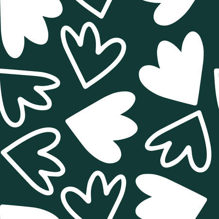 Seamless pattern with simple little flowers. Elements isolated on retro background. Vector...