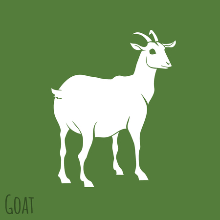 The Goat Silhouette Isolated on Background.のイラスト素材