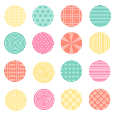 Circles with retro colors and design. Vector illustrationのイラスト素材